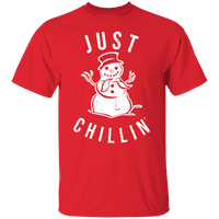 Graphic America ünnepi karácsonyi ünnep csak chillin hóember férfi grafikus póló
