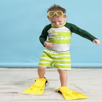 Gerber Baby & Toddler Boy Rashguard & Swim Trunks UPF 50+, 2-darabból állított