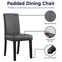 Subrte Urban Style PU bőr vízálló piszokálló étkező szék, készlet 2, Szürke