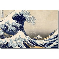 Katsushika Hokusai védjegye The Great Wave III vászon művészete