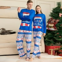 Matching családi pizsama készletek karácsonyi pj Mikulás nyomtatás felső és nadrág alsó hálóruha