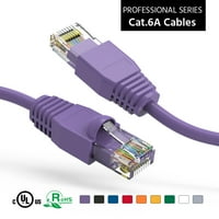 20ft Cat6A UTP Ethernet hálózati bootolt kábel Lila, csomag