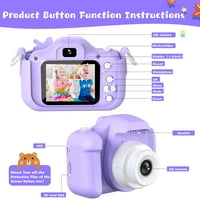 Upgrade Selfie Kids Camera, karácsonyi születésnapi Ajándékok fiúknak 3-12 éves lányoknak, HD gyerekek digitális videokamerák