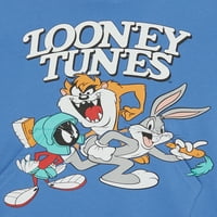 Looney Tunes Boys Grafikus Zseb Kapucnis Pulóver, Méretek 4-20