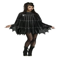 Fun World ezüst pókháló poncsó Női Halloween díszes ruha jelmez felnőtt, rendszeres Egy méret