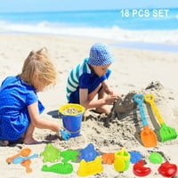 Click N Play Beach homok játék készlet, vödör, lapát, gereblye, homok kerék, locsolókanna, formák