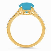 2. ct ragyogó ovális vágott tiszta szimulált gyémánt 18K sárga arany Pasziánsz ékezetes gyűrű SZ 8.5