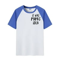 Kisgyermek lányok pólók Kid and Teenager Unise Top Rövid ujjú Ez volt a Papa ötlete szórakoztató nyomtatott póló gyerekeknek