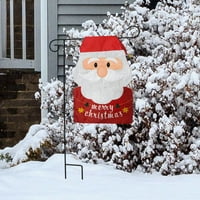 Boldog Karácsonyt Santa Applique kerti zászló Mikulás 12.5 x18 Briarwood Lane