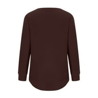 Tavaszi divatos felsők Női Hosszú ujjú alkalmi őszi Crewneck pulóverek egyszínű pulóver pólók laza Fit Sportos pólók