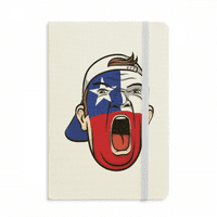 Chile Zászló Smink Fej Screang Cap Notebook Hivatalos Szövet Kemény Borító Klasszikus Folyóirat Napló