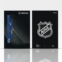 Head Case Designs hivatalosan engedélyezett NHL Florida Panthers Puck textúra bőr könyv pénztárca tok fedél kompatibilis