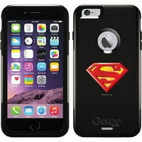Superman embléma ferde formatervezés az Otterbo ingázó sorozat tokján az Apple iPhone Plus számára