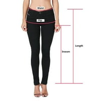 jóga nadrág Női Edzés ki Leggings Fitness Sport futás jóga sportos nadrág Fekete + S