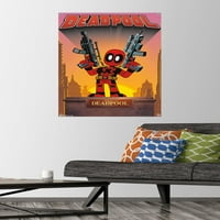 Marvel Comics-Deadpool-szobor fali poszter Nyomócsapokkal, 22.375 34