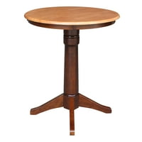 Nemzetközi koncepciók 3 darabos tömörfa számláló magasságú étkezőkészlet 30 kerek asztallal és San Remo székekkel,