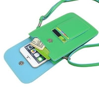 Vegán bőr függőleges kereszttest okostelefon -tasak pénztárcája cserélhető állítható vállszíj, kártyahelyek, mágnesgombok