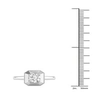 3 4ct TDW Diamond 14K fehérarany pasziánsz eljegyzési gyűrű