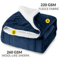 Sherpa gyapjú takaró Queen Queen Cady Blue Reversible Fuzzy takaró Szuper puha plüss takarók ágyakhoz ágyakkal