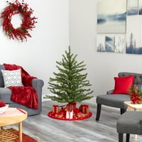 Szinte természetes Prelit 4 'fenyő mesterséges karácsonyfa, zöld