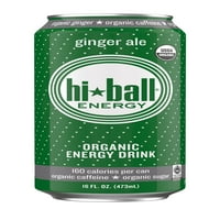 Hiball Energy Organic Energy Drink, Ginger Ale, FL OZ, CT