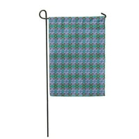 Etnikai cikcakk és csíkos vonal rombusz csempe törzsi Zöld Fehér kék színben kerti zászló dekoratív zászló Ház Banner