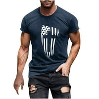 Alkalmi ing férfiaknak július 4. Függetlenség Napja pólók nyári póló nyomtatás pulóver Fitness Sport póló Legénység