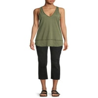 Idő és Tru Női V Neck Tunic Tank Top