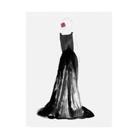 Védjegy Szépművészet 'fekete ruha I' vászon művészete: Alicia Ludwig