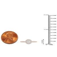 Imperial CT TDW kerek gyémánt dupla halo eljegyzési gyűrű 10k rózsa aranyban