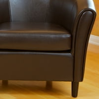 Noble House Bronson kötött bőr eszpresszó barna klub szék