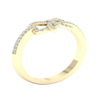 Imperial 1 6ct TDW Diamond 10K sárga arany csomó gyűrű