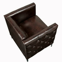 Amerika bútorjai tufed modern fau bőr adner akcentus szék, barna