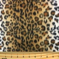 Shason Textile 60 yd poliészter gyapjú leopárd varró és kézműves szövet, barna, fekete és krém