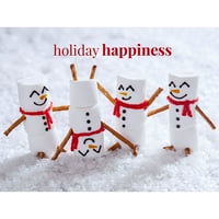 Papír otthon az ünnepekre kártyák készlet, Boldog hóembert, 25 csomag