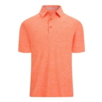 Fopp Eladó Férfi Golf ing nedvességelvezető gyors száraz Rövid ujjú Alkalmi pólók férfiaknak Narancs XXXL