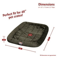 Majestic Pet Crate Pad Mat lélegző kényelmes kutya ágy láda mosható szén 48