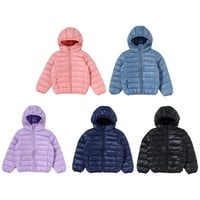 3-8T kislányok fiúk téli meleg kabát & dzsekik Gyerekek könnyű párnázott kapucnis Puffer kabát felsőruházat