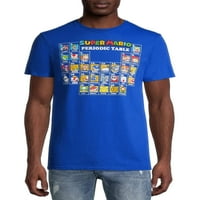 Super Mario periódusos asztal Nintendo férfi és nagy férfi grafikus póló
