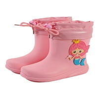 Woobling gyermekek kerti cipő rajzfilm eső csizma vízálló gumicsizma séta Rainboot kényelem széles borjú aranyos rózsaszín,