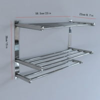 3-Tier 24 Falra Szerelhető Fürdőszoba Tároló Polc Törölközőtartó Fürdőszoba Szervező