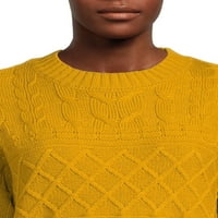 Az idő és a tru női vegyes öltéses pulóver
