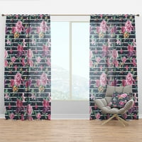 Designart 'Blossom rózsaszín xxxiii' absztrakt függöny panel