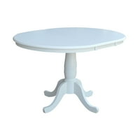 Nemzetközi koncepciók 36 kerek hosszabbító étkezőasztal X-hátsó székekkel-3 készlet