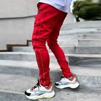 Fekete rakomány nadrág férfi Streetwear férfi Multi zseb Fényvisszaverő egyenes láb Sport Alkalmi overall Piros XL