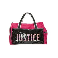 Justice Girls Fuchsia duffle táska flitter logóval rózsaszínű