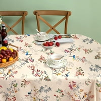 Őszi ovális virágos madár terítő, rusztikus parasztház francia terítő ovális asztalokhoz 72, tökéletes konyhai vacsorához,