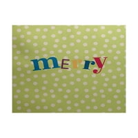 Egyszerűen Daisy 3 '5' Merry Dot Word Print beltéri szőnyeg