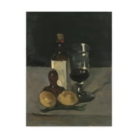 Csendélet palacküveggel és citromos vászon művészete, Paul Cezanne