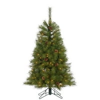 Sterling tiszta előkészítés izzólámpa zöld fenyő karácsonyfa, 4 '